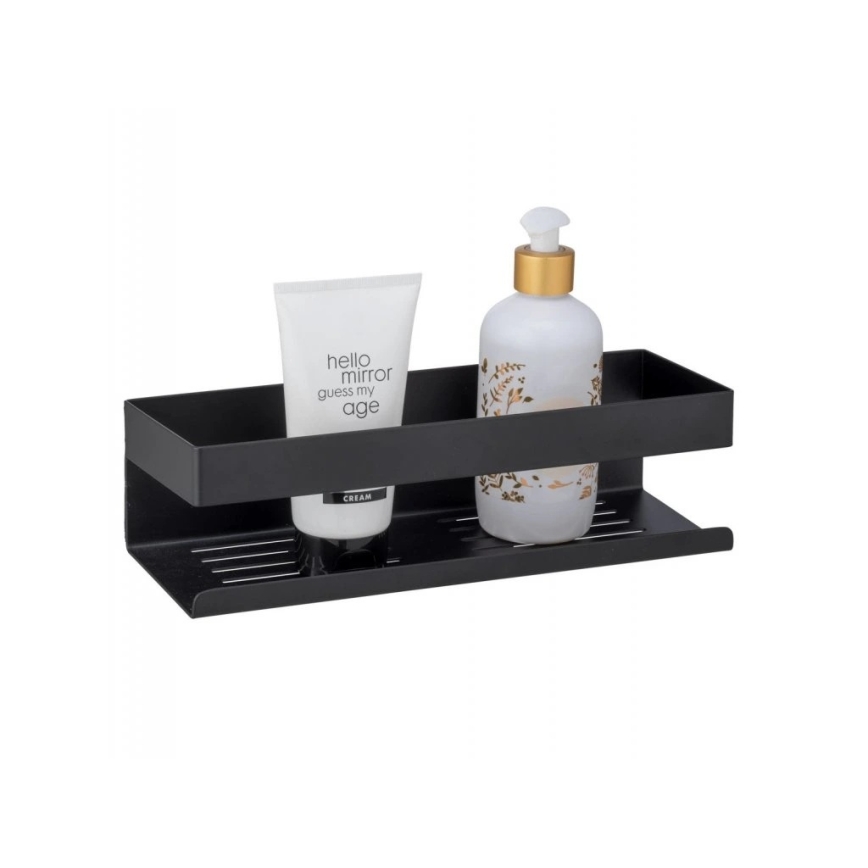 WENKO 25557100-Wandplank GENOVA 30x10,5 cm zwart