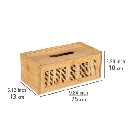 WENKO 25607100 - Doos voor zakdoekjes ALLEGRE 25x13 cm bruin