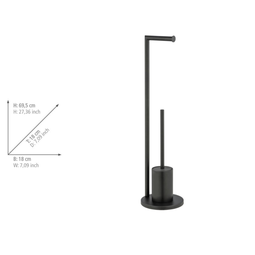 WENKO 25675100 - WC-set FERLA 18x69,5 cm zwart