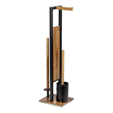 WENKO 25784100 - Ensemble WC RIVALTA 18x70 cm marron/noir