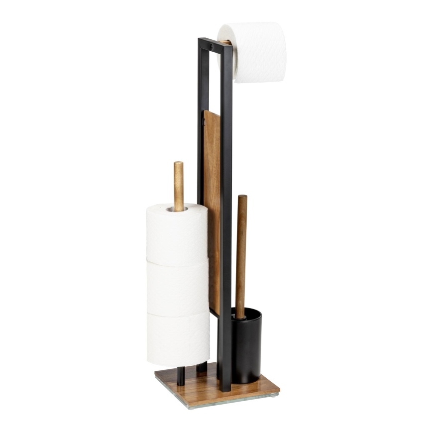 WENKO 25784100 - Ensemble WC RIVALTA 18x70 cm marron/noir