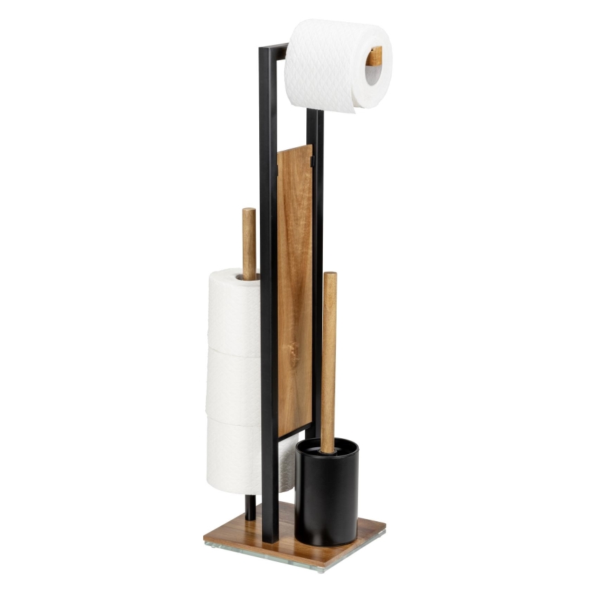 WENKO 25784100 - Ensemble WC RIVALTA 18x70 cm marron/noir