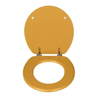WENKO 25792100 - WC-bril PRIMA 37x41 cm geel/zilver
