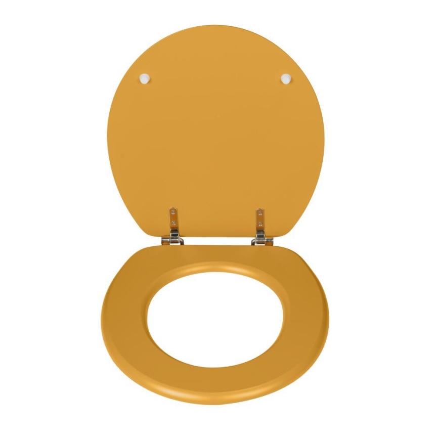WENKO 25792100 - WC-bril PRIMA 37x41 cm geel/zilver