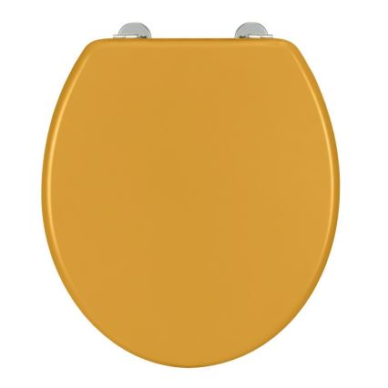 WENKO 25792100 - WC-bril PRIMA 37x41 cm geel/zilver
