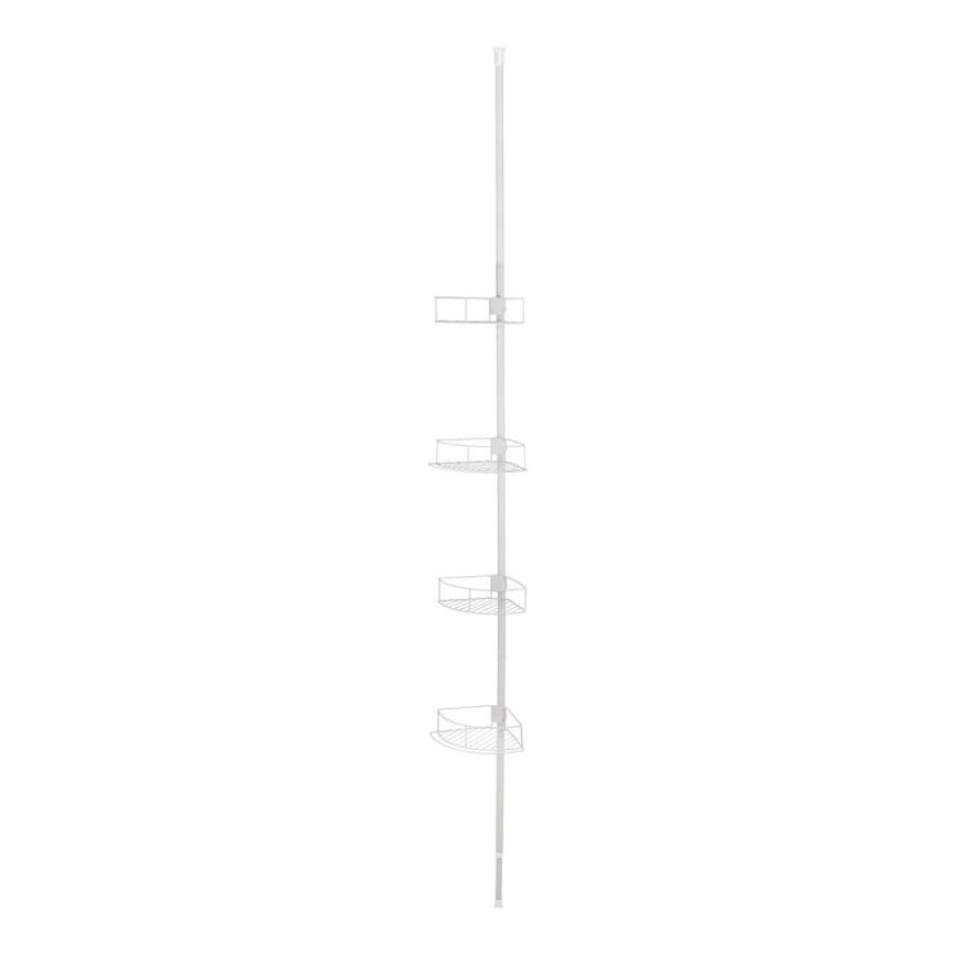 WENKO 26015100 - Étagère d'angle DOLCEDO 31x230 cm inox/blanc