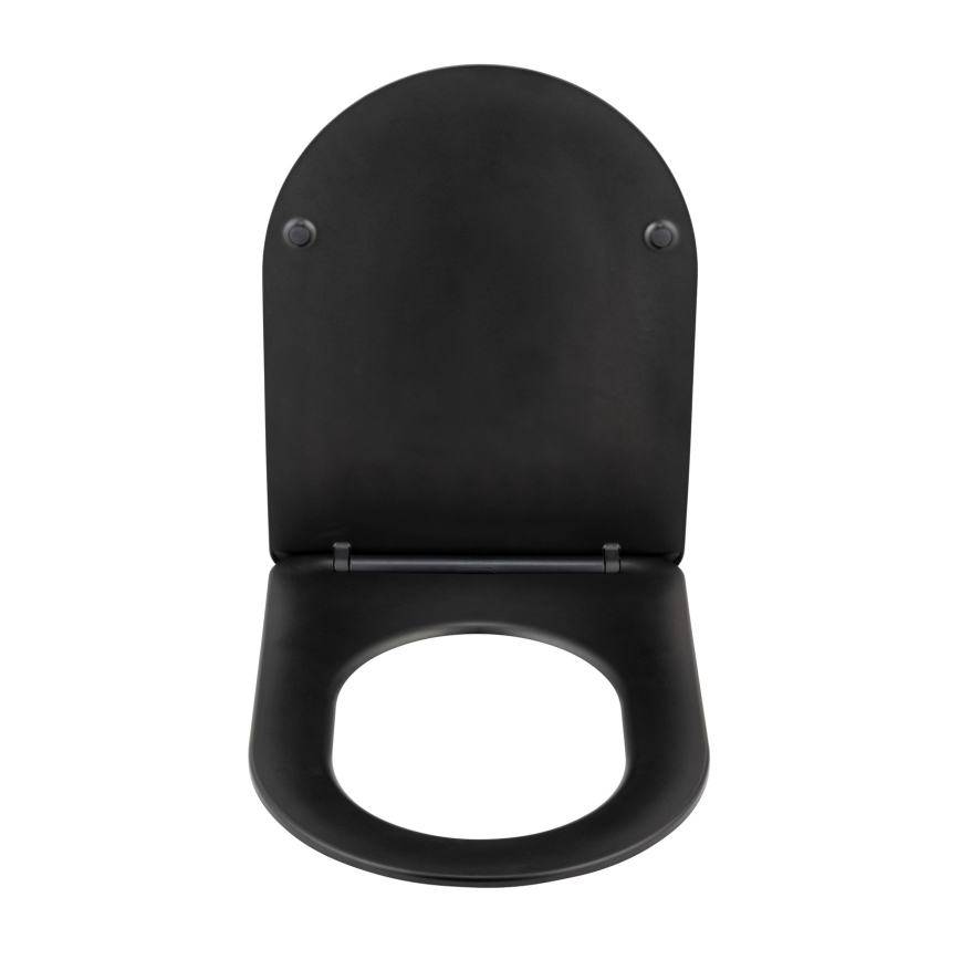 WENKO 26029100 - Abattant WC GALATI 46x36 cm noir