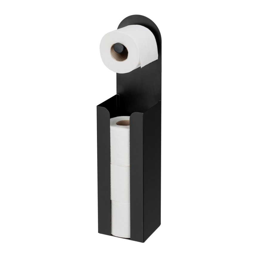 WENKO 26059100 - Porte-rouleaux AGIRA 12x54 cm noir