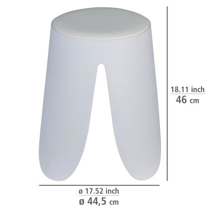 WENKO 26086100 - Tabouret COMISO 44,5x46 cm blanc
