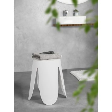 WENKO 26086100 - Tabouret COMISO 44,5x46 cm blanc