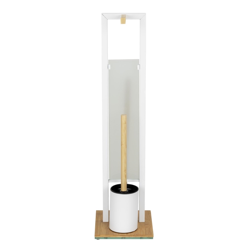 WENKO 26214100 - Ensemble WC RIVALTA 18x70 cm marron/blanc