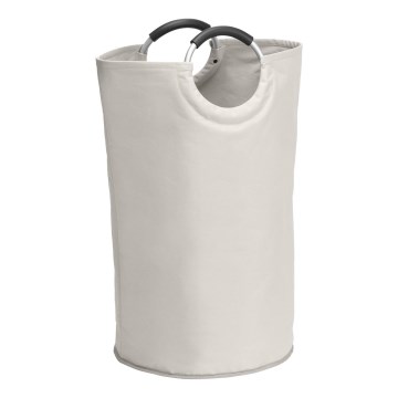 WENKO 3440001100 - Panier à linge STONE 38x72 cm beige/argent/noir