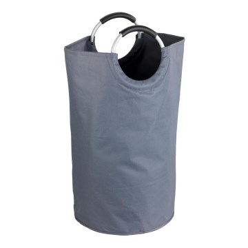 WENKO 3440803100 - Wasmand JUMBO 38x72 cm antraciet/zilver/zwart