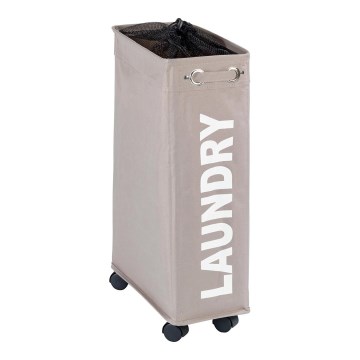 WENKO 3450117100 - Panier à linge CORNO 18,5x60 cm beige/noir