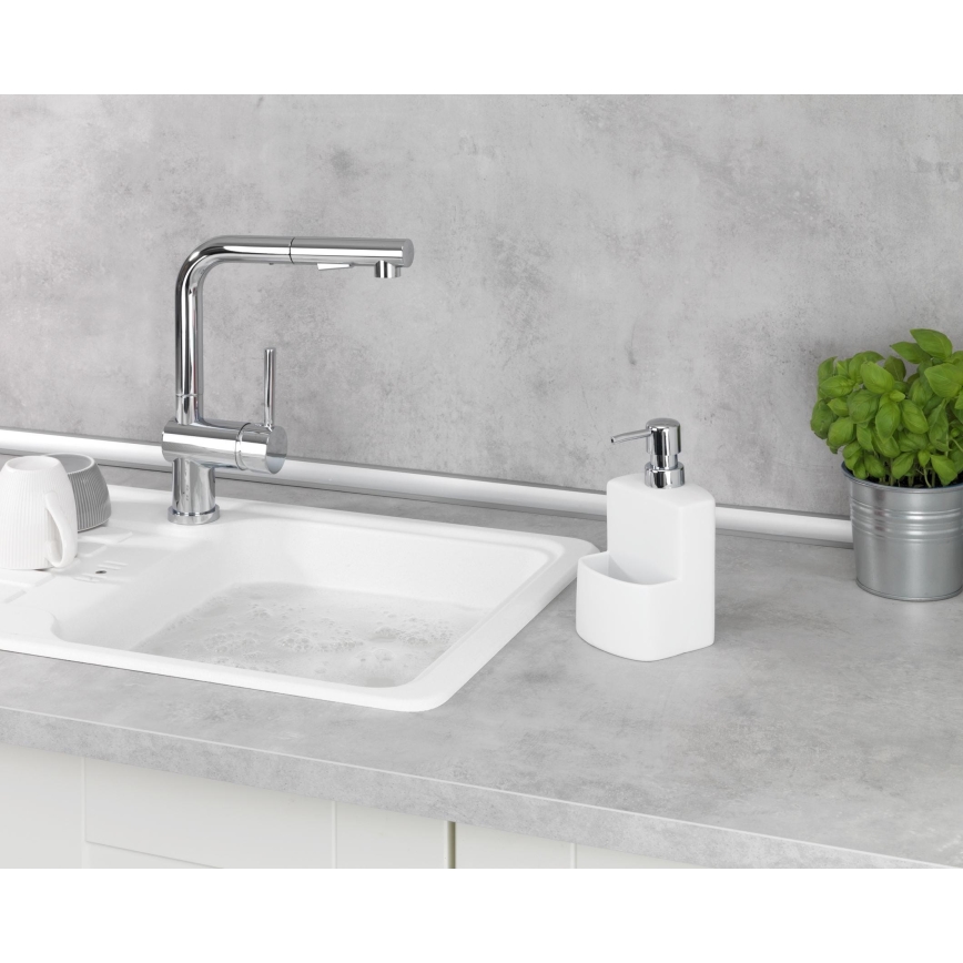 WENKO 3620115100 - Distributeur de savon FESTIVAL 10x18 cm blanc