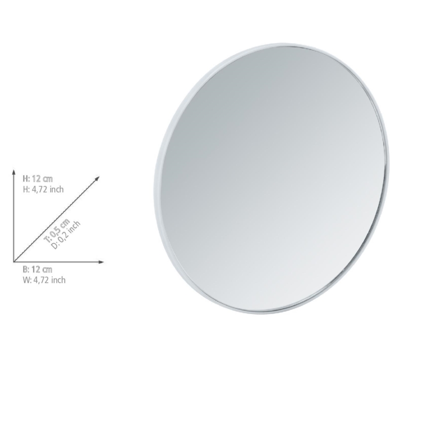 WENKO 3660010100 - Cosmetische spiegel 12 x 12 cm glanzend chroom