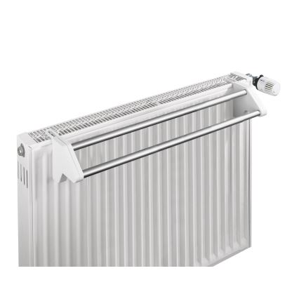 WENKO 3702100 - Handdoekhouder 13x11,5 cm zilver/wit