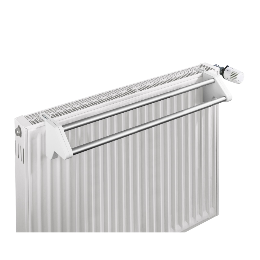 WENKO 3702100 - Handdoekhouder 13x11,5 cm zilver/wit