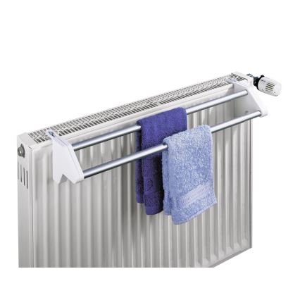 WENKO 3702100 - Handdoekhouder 13x11,5 cm zilver/wit