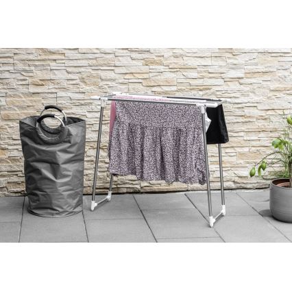 WENKO 3774020100 - Séchoir à linge PROFI SINGLE 87x79 cm inox/argent/blanc