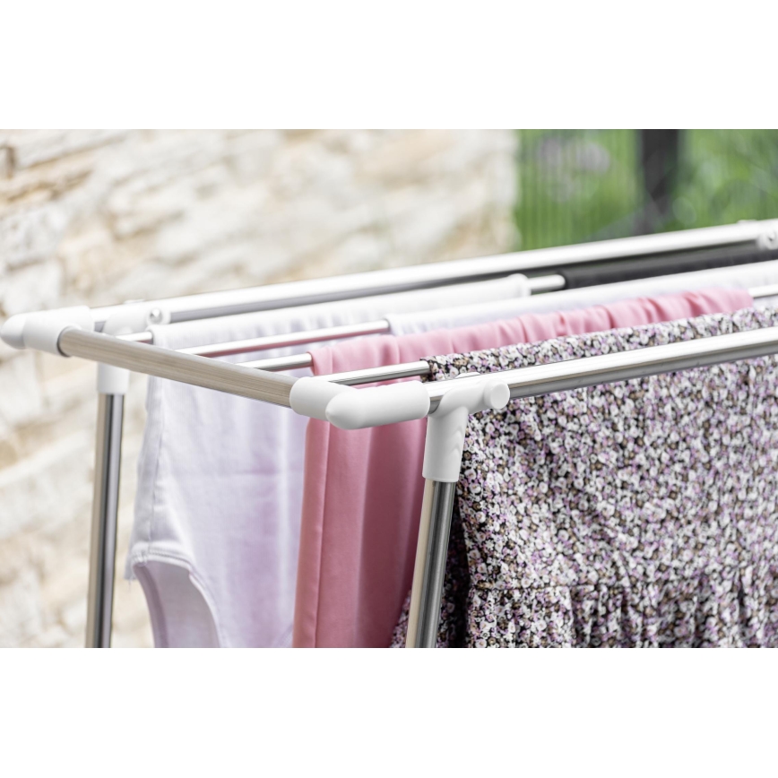 WENKO 3774020100 - Séchoir à linge PROFI SINGLE 87x79 cm inox/argent/blanc