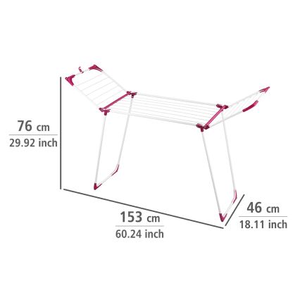 WENKO 3774021100 - Wasrek SUMMER DRY 153x76 cm wit/roze