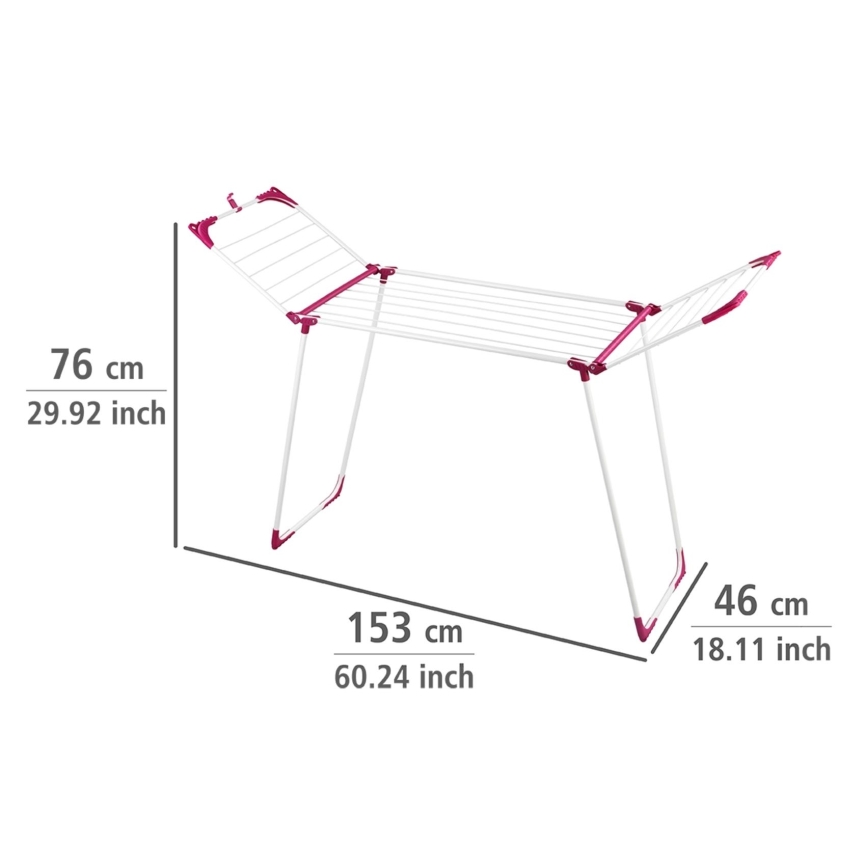 WENKO 3774021100 - Wasrek SUMMER DRY 153x76 cm wit/roze