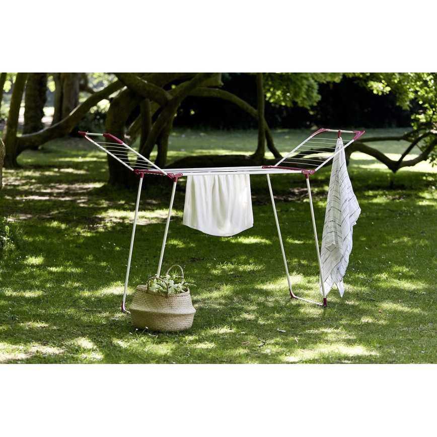 WENKO 3774021100 - Wasrek SUMMER DRY 153x76 cm wit/roze