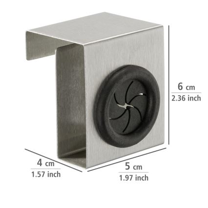WENKO 4368060100 - Haak PUSH 5x6 cm zilver/zwart