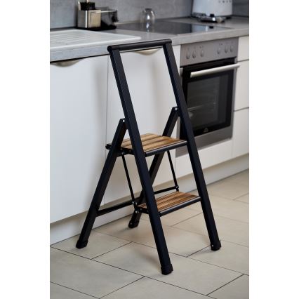 WENKO 50482100 - Escabeau ALU-DESIGN 44 x 101 cm noir