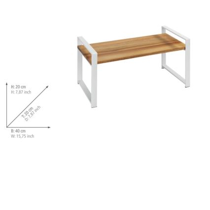 WENKO 53027100 - Plank LOUISA 40x20 cm wit/bruin
