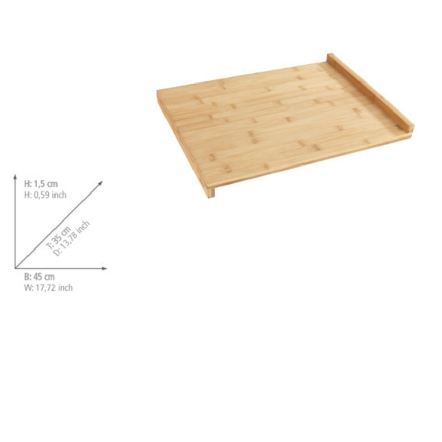 WENKO 53033100 - Snijplank 45x35 cm bruin