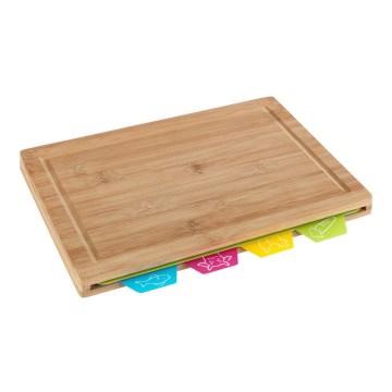 WENKO 53064100 - Planche à découper 32,5x22,5 cm brun/multicolore