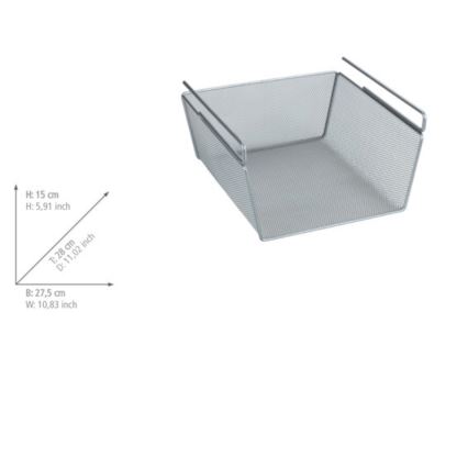 WENKO 53142100 - Panier 27,5x28 cm argenté
