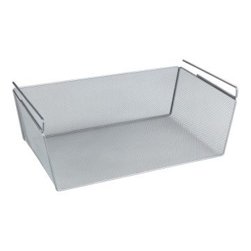 WENKO 53143100 - Opbergmand 49x28 cm zilverkleurig