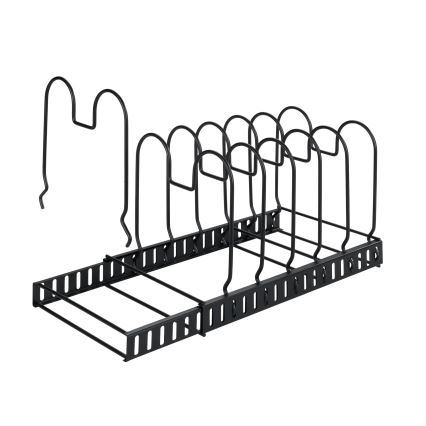 WENKO 53149100 - Support pour couvercles et poêles 18 x 18 cm, noir
