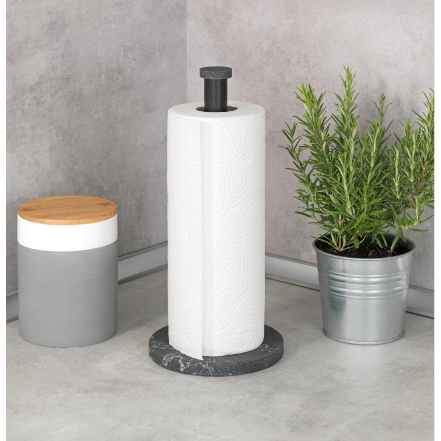 WENKO 53212100 - Support pour torchons 15x32 cm noir