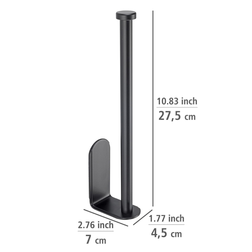 WENKO 53214100 - Porte-rouleau NIO 27,5 x 7 cm noir