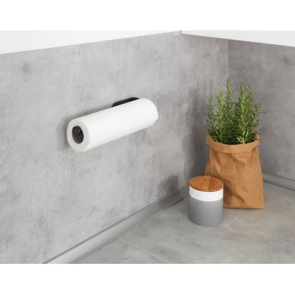 WENKO 53214100 - Porte-rouleau NIO 27,5 x 7 cm noir