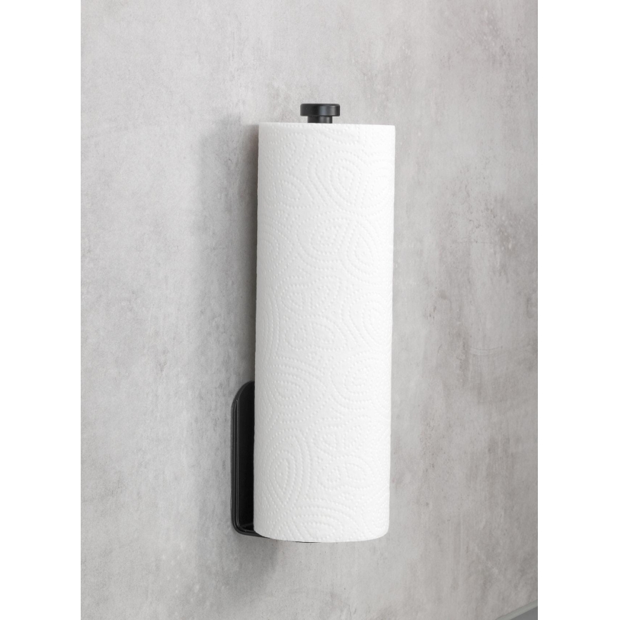 WENKO 53214100 - Porte-rouleau NIO 27,5 x 7 cm noir