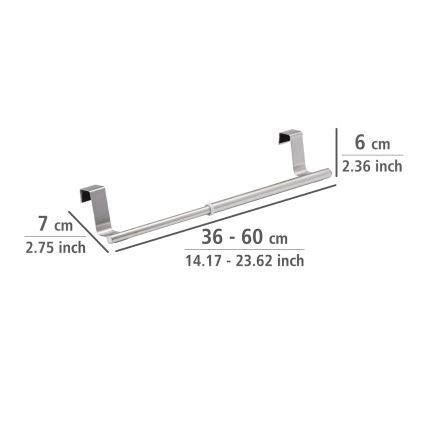 WENKO 53245100 - Porte-serviettes TELESCOPE 7x6 cm argenté/noir