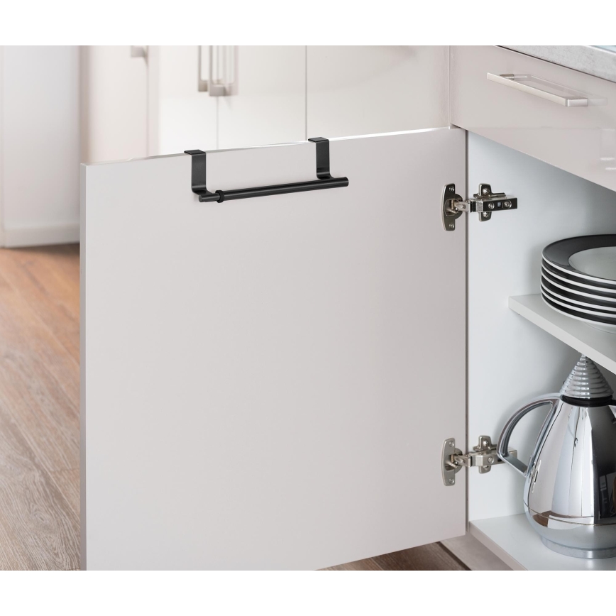 WENKO 53247100 - Verstelbare handdoekhouder 36-60 cm, RVS/zwart