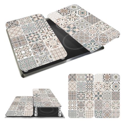 WENKO 53904100 - Couvercle de plaque de cuisson 30x52 cm multicolore/gris/transparent