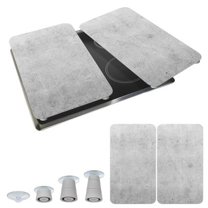 WENKO 53906100 - Afdekplaat voor kookplaat 30x52 cm grijs/helder