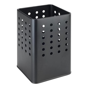 WENKO 54017100 - Porte-couverts SILIO 11,5 x 16,5 cm, noir