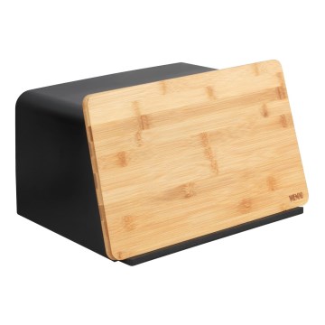 WENKO 54098100 - Boîte à pain KUBO 35 x 26,5 cm noir/marron