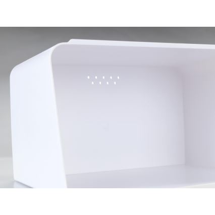 WENKO 54099100 - Boîte à pain KUBO 35x26,5 cm blanche/marron