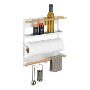 WENKO 54113100 - Organisateur MAGNA 33x34 cm blanc/marron/noir