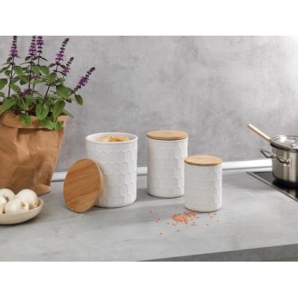 WENKO 54222100 - Boîte MAYA 13x17 cm blanche/marron