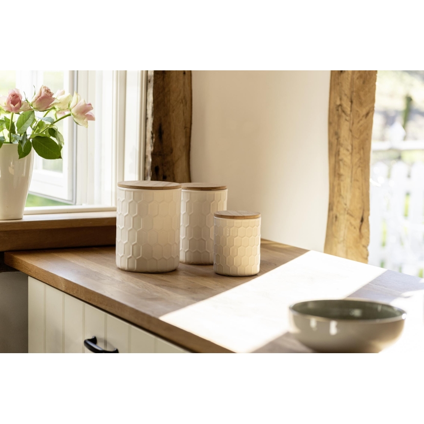 WENKO 54222100 - Box MAYA 13x17 cm wit/bruin